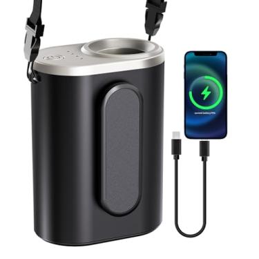 Imagem de Minlebao Ventilador de cintura portátil pessoal, motor sem escovas de 4 velocidades 18000RPM, ventiladores de pescoço que sopram ar frio até 20 horas de trabalho, ventilador de cinto compacto vestível