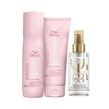 Imagem de Wella Blonde Recharge Sh 250ml + Cond 200ml + Oleo Light 100ml - Wella