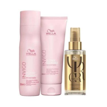 Imagem de Wella Blonde Recharge Sh 250ml + Cond 200ml + Oleo 100ml - Wella profi