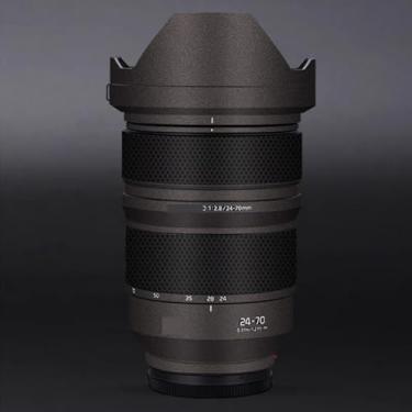 Imagem de Adesivo de câmera antiarranhões com tampa de lente para Panasonic Lumix S 24-70 mm F2.8 Película protetora decalque protetor corporal 24-70 2.8 (marrom metálico)