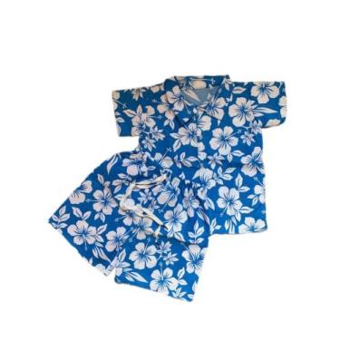 Imagem de Conjunto Infantil Menino Mauricinho Praiano Azul - Top Baby, 1 Ano