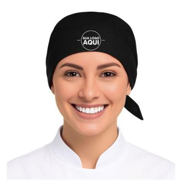 Imagem de Kit 5 Touca Bandada Chefe Sua Logo Cozinha Restaurante Cores - Sete Se
