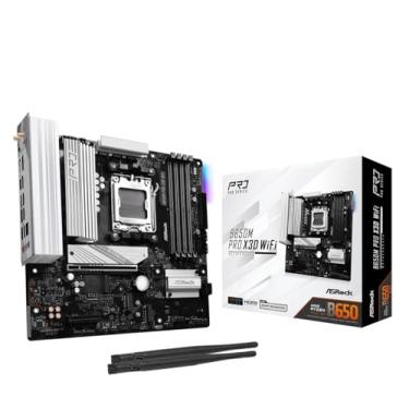 Imagem de ASRock Placa-mãe B650M Pro X3D WiFi AM5 Micro-ATX: AMD Ryzen 9000/8000/7000 | DDR5 8000+ | PCIe 5.0 M.2 | WiFi 6E | LAN 2.5G | USB 3.2 Gen2 | BIOS Flashback