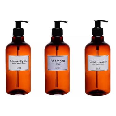 Imagem de Kit Porta Shampoo, Condicionador e Sabonete Líquido