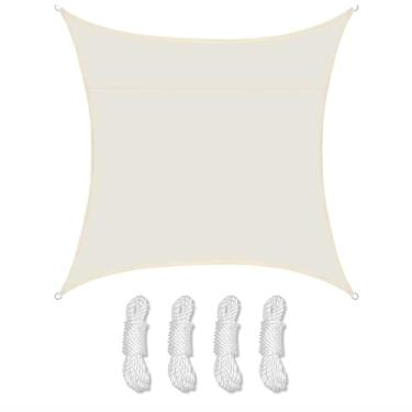 Imagem de TBATM Conservatório Vela Sombras, ao ar Livre Sol Vela Sombra, Beige Retângulo Sol Sombra Vela, Pergola Toldo, Jardim Vela Toldo Impermeável, Pátio Gazebo, Tenda do Jardim,A,3X3m