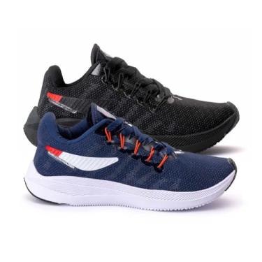 Imagem de Kit 2 Tenis Masculino Feminino Impulse Confortável Macio Para o Dia a Dia