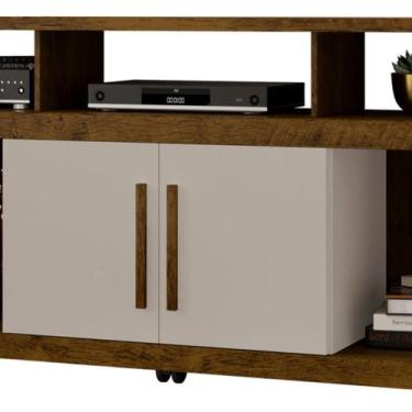 Imagem de Rack para TV até 55 Polegadas com Rodízios e 2 Portas Star 135x70cm - 