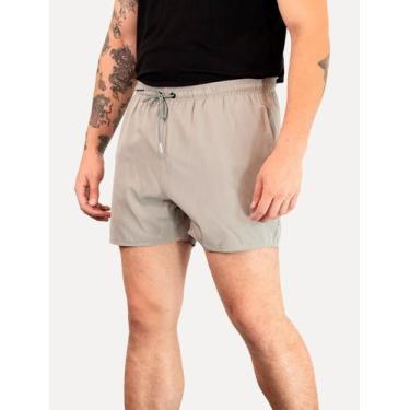 Imagem de Short Reserva Masculino D'Água Beachwear Liso Basico Lateral Cinza, L/