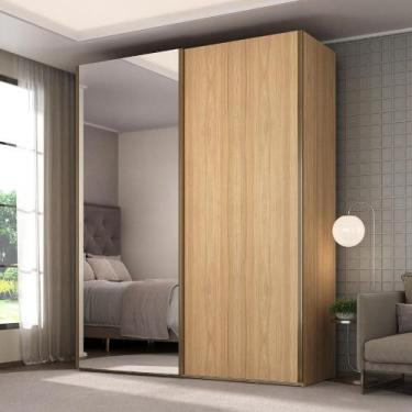 Imagem de Guarda Roupa 183cm 2 Portas de Correr com Espelho 100% MDF - Mambel Q,
