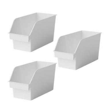 Imagem de Wswqop 3 peças de recipiente para armazenamento de cebola, despensa, gaveta de geladeira removível, organizador de brinquedos multifuncional empilhável para