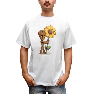 Imagem de Camiseta Masculina Groot Guardiões Da Galáxia - Bella Store, Branco, M