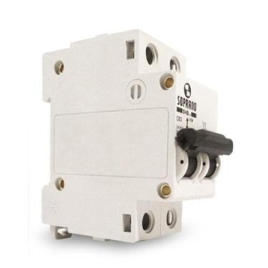Imagem de Disjuntor Branco 2 X 25A Soprano Padrão IEC Fixação Trilho DIN 35mm Co