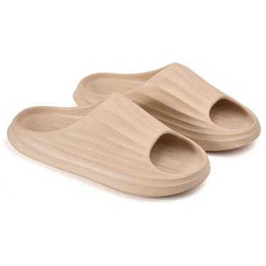 Imagem de Chinelo Sandália Nuvem Slide Confort Max | Estiloso Macio Anatômico Unissex | Cor Nude (Nude, BR, Adulto, Faixa Numérico, 38, 39)