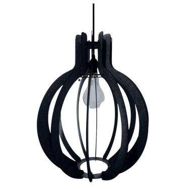 Imagem de Luminária Teto Tipo Pendente Jupiter Mdf - Completa Cor: Preta