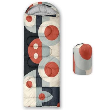 Imagem de Smell Sunshine Saco de dormir infantil para meninos e meninas, estampa de padrões geométricos, leve, quente, portátil, uso interno, impermeável, resistente ao clima frio, saco de dormir para