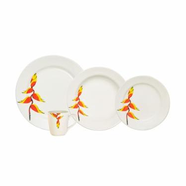 Imagem de Produzido pela Schmidt Serviço de Jantar com Caneca 16 peças em Louça Coleção Tropical