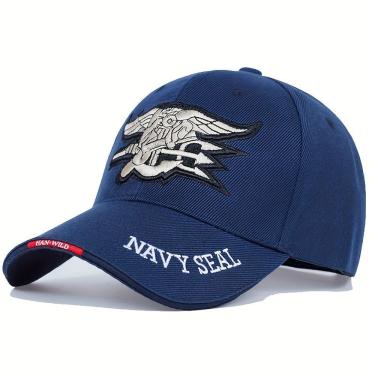 Imagem de Boné De Beisebol Militar Navy Seal - Ajustável, Poliéster Estiloso Azul-marinho