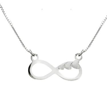 Imagem de Colar Coração Infinito Coleção Romântico em Prata 925 - Sam Joias