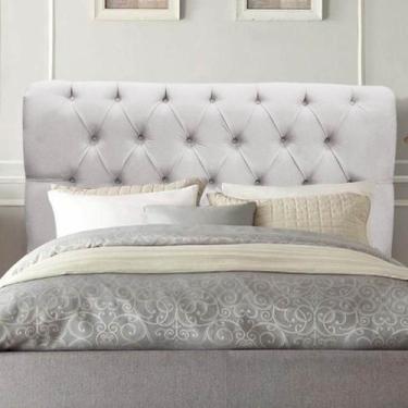 Imagem de Cabeceira Estofada Cama Box Queen 160cm París Suede Cinza Claro- MABE 
