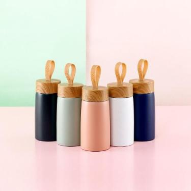 Imagem de Garrafa Inox parede dupla 250ml. - PRONTO PRINT, Fuscous Gray/Calico