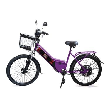 Imagem de Bicicleta Elétrica - Aro 24 - New Street 800w - Violeta - Plug and Move