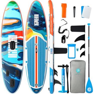 Imagem de Niphean Prancha inflável de stand up paddle com design de asa equilibrada e acessórios SUP, deck de EVA antiderrapante, pranchas infláveis de 10'6 polegadas para adultos e jovens de todos os níveis de