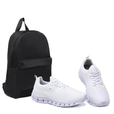 Imagem de Tênis Masculino Ascension + Mochila basica – Leve, Macio e Confortável para Caminhada, Corrida, Academia e Uso Diário | Estilo Esportivo e Urbano (Branco, BR, Adulto, Numérico, 39)