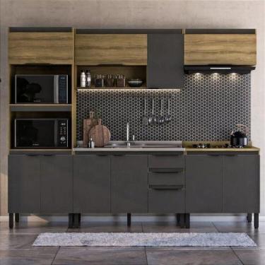 Imagem de Cozinha Modulada 5 Peças 2 Aéreos 2 Balcões E 1 Torre Quente Mag Mel/g
