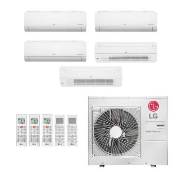 Imagem de Ar-Condicionado Multi Split Inverter LG 48.000 (2x Evap HW 9.000 + 1x Evap HW 12.000 + 2x Evap Cassete 1 Via 18.000) Quente/Frio 220V