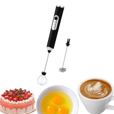Imagem de Batedor Elétrico 2 em 1, Mini Mixer Portátil para Café, Leite e Claras de Ovos, Misturador USB Recarregável