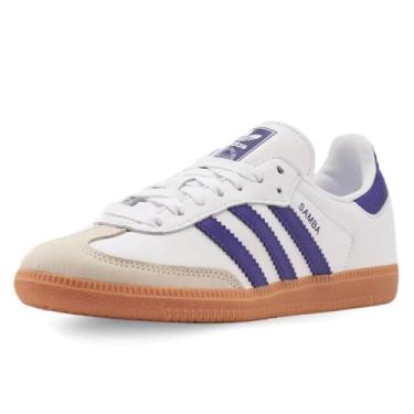 Imagem de adidas Originals Tênis de futebol masculino Samba, Cloud White Energy Ink Off White, 40