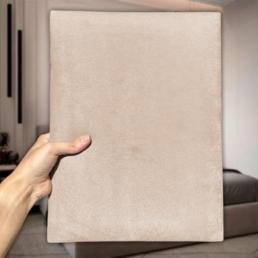 Imagem de Cabeceira Estofada Modular Cama Solteiro Casal Queen King Painel 1 Módulo Adesivo 40X30cm (BEGE)