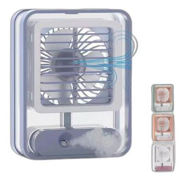 Imagem de Mini Ventilador De Mesa Pessoal Spray De Água Névoa Portátil - Correia