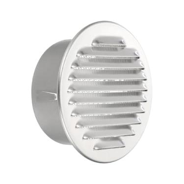 Imagem de PATIKIL Tampa de ventilação universal de alumínio de 10 cm grade redonda para ventilação de ar para dutos tela de arame Soffit tomada de parede para ventilação HVAC de piso de teto