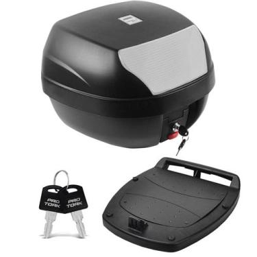 Imagem de Baú Bauleto Para Moto 28 Litros Smart Box com Refletor e Lente Cristal