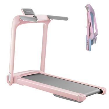 Imagem de Esteira Elétrica Dobrável Rosa com Bluetooth, Motor 2.0hp, Até 15km/h, Inclinação Manual – Residencial, Até 100kg