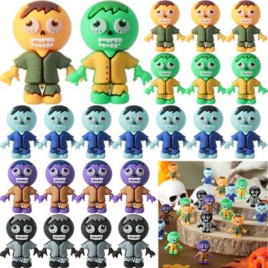 Imagem de VioraWhite Mini Zombies Figurines Halloween Tiny Zombies Action Figures to Hide and Seek Little Statue for Cupcake Decoration Halloween Party Favors Gifts Treats Goodie Bag Supplies(60 Pcs)