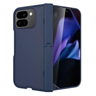 Imagem de LTLMYDAM Capa antiqueda para Google Pixel 10 Pro Fold, suporte ajustável, capa de telefone com dobradiça elegante, proteção total para celular, capa fosca, azul, dobra 10 Pro
