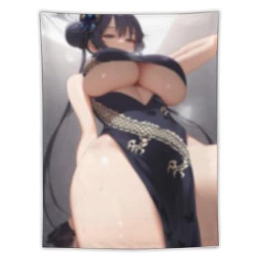 Imagem de LIEGBMEU Tapeçaria Sexy Hot Anime Girl 152.4 cmx203.2 cm Wall Quilt Art Whimsical Tapestry DecorationAD71