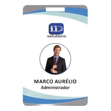 Imagem de Crachá PVC Personalizado - Só Frente + Arte Grátis - 75 Unidades - Pap