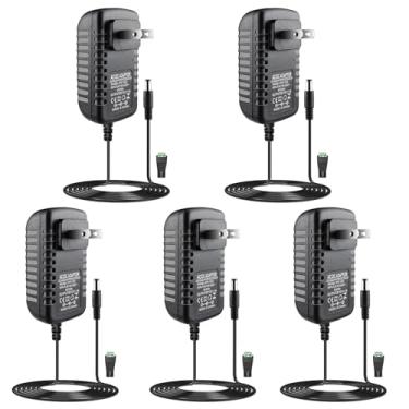 Imagem de LightingWill Fonte de alimentação de 12 V, adaptador de alimentação de 12 W, conversor de 110 V CA para 12 V 1 A DC, transformador de tomada de parede para dispositivos de 12 V com conector CC de 5,5