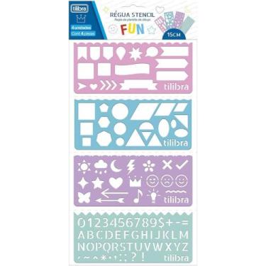 Imagem de Regua stencil tilibra fun