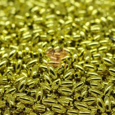Imagem de Arroz Liso Aljofre Passante 4X8mm Em Plastico Com 500Gr - LADEIRA BIJU