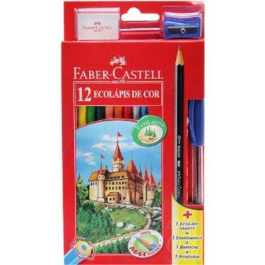 Imagem de Lapis de cor 12 cores faber-castell kit