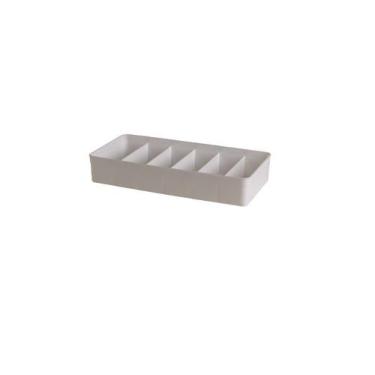 Imagem de Organizador Modular com Divisória em Plástico Branco 40,5x19,5x7,5cm- 