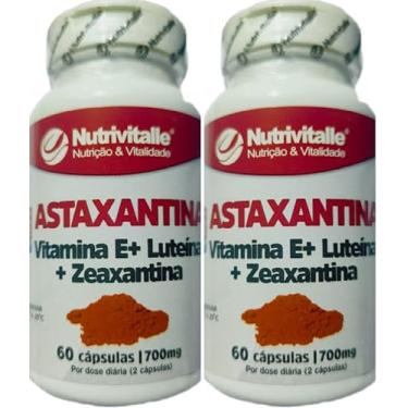 Imagem de Astaxantina + Vitamina E + Luteína + Zeaxantina Nutrivitlle 60 Cápsulas Kit 2 UNidades