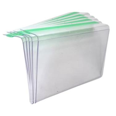 Imagem de Kit 25 Porta Preço Etiqueta De Gôndola Modelo L Adesivo De Loja PVC 7x4cm