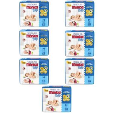 Imagem de Kit Fralda Turma da Mônica Baby Jumbo  - Tam M - 196 Fraldas - ATACADO