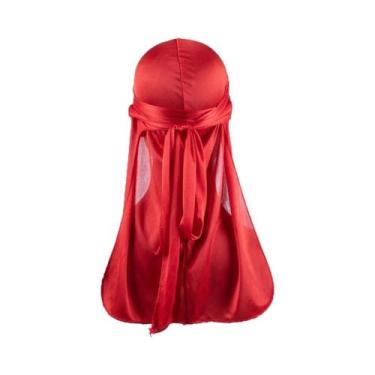 Imagem de Touca de banho masculina de seda Durag Bandana Silky Du Rag Doo Rag Bo