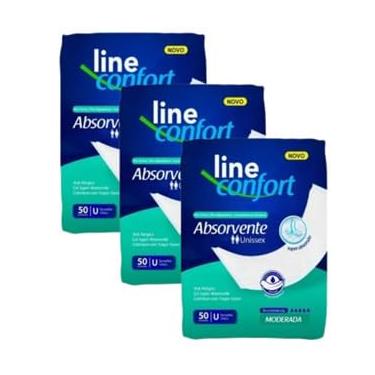 Imagem de Kit C/3 Absorvente Geriátrico Pós Operatório Pós Parto Line Confort 50 Unidades